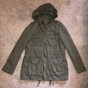 H&M Army Green Utility Jacket w/Cargo Pockets 6
